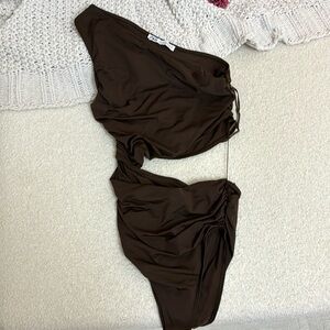 Zara dark brown bodysuit